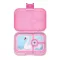 Yumbox Panino 4 rekeszes Power Pink Swan uzsonnás doboz nyitott állapotban hattyús tálcával