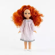 Paola Reina Mini Amigas Paula 21 cm-es vörös hajú játékbaba szemben