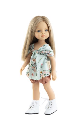 Paola Reina 32 cm-es játékbaba ruha - Nyári virágos