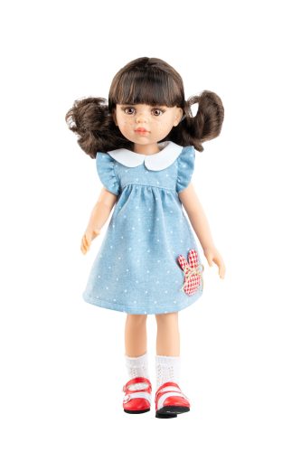 Paola Reina 32 cm-es játékbaba ruha - Pöttyös tavaszi ruha