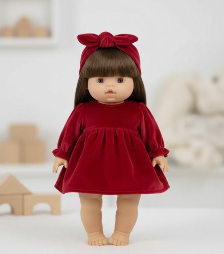 Játék babaruha 34 cm-es babákhoz - Bársony csoda