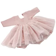 Przytullale Balerina álom mályvaszínű tüllszoknyás babaruha 34 cm-es babán masnis fejpánttal