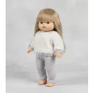 Przytullale Hópihe babaruha szett 34 cm-es babán fehér pulóverrel