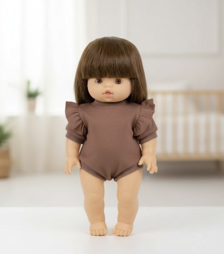 Játék babaruha 34 cm-es babákhoz - Csokoládé csoda