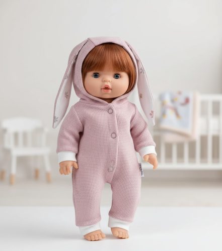 Játék babaruha 34 cm-es babákhoz - Nyuszifül