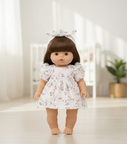 Játék babaruha 34 cm-es babákhoz - Rózsabimbó