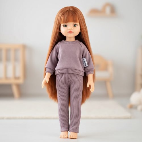 Játék babaruha 32 cm-es babákhoz - Szederkrém