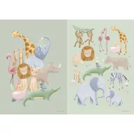 Little Dutch Safari Friends A3 méretű állatos gyerekszoba poszter