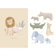 Little Dutch A3 kétoldalas Safari Leo szafari állatos gyerekszoba poszter