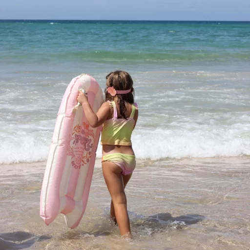 Sunnylife gyerek felfújható szörfdeszka - Dolphin Surf Co Pink Stripe