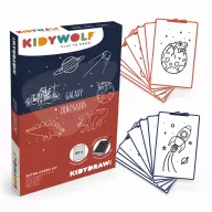 Kidywolf rajzkártya Kidydraw Mini rajztáblához Dinók és galaxis doboza