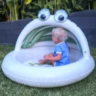  Sunnylife felfújható baba pancsoló kupolával - Cookie the Croc Khaki