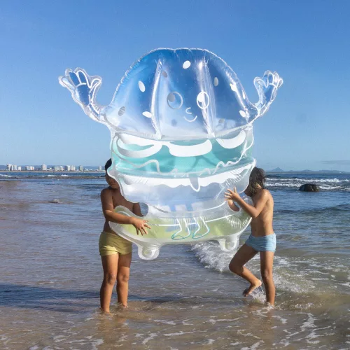 Sunnylife Burger Boy The Sea Kids Blue-Lime Felfújható Matrac - Használatban