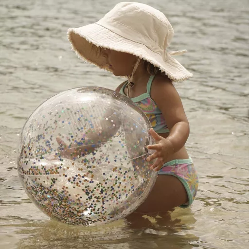 Sunnylife 3D felfújható strandlabda - Cotton Candy Glitter