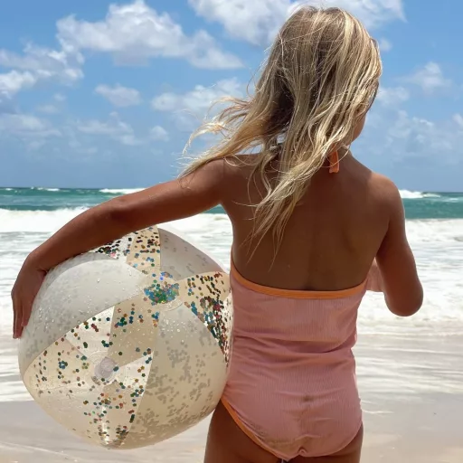 Sunnylife felfújható strandlabda - Cotton Candy Glitter