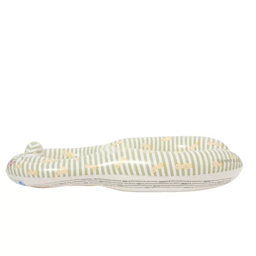 Sunnylife kétszemélyes együtt a babával úszógumi - Duck Sage Stripe