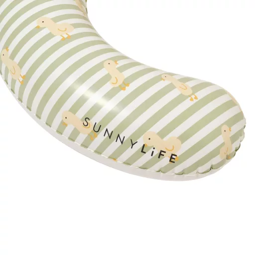 Sunnylife kétszemélyes együtt a babával úszógumi - Duck Sage Stripe