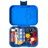 Yumbox Panino 4 rekeszes cápás uzsonnás doboz nyitott állapotban szilikon tömítéssel