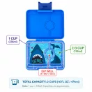 Yumbox Snack uzsonnás doboz űrtartalom és rekesz méret kiosztás ábrája 474 ml kapacitással