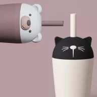 Asobu Bestie Sippy Nyuszi lila és rózsaszín hőtartó gyerek kulacs