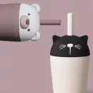 Asobu Bestie kollekció macis és cicás szívószálas hőtartó kulacsai