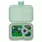 Yumbox Panino 4 rekeszes uzsonnás doboz nyitva dzsungelmintás belső tálcával