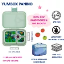 Yumbox Panino uzsonnás doboz méretei és tulajdonságai infografikán