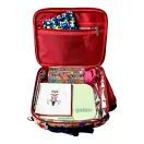 Yumbox Panino 4 rekeszes uzsonnás doboz nyitva dzsungelmintás belső tálcával