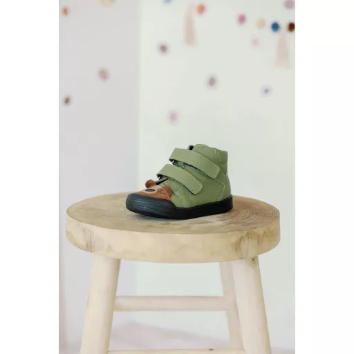 TD Shoes őszi vízálló cipő - Zöld macis