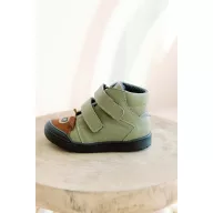 TD Shoes őszi vízálló cipő - Zöld macis