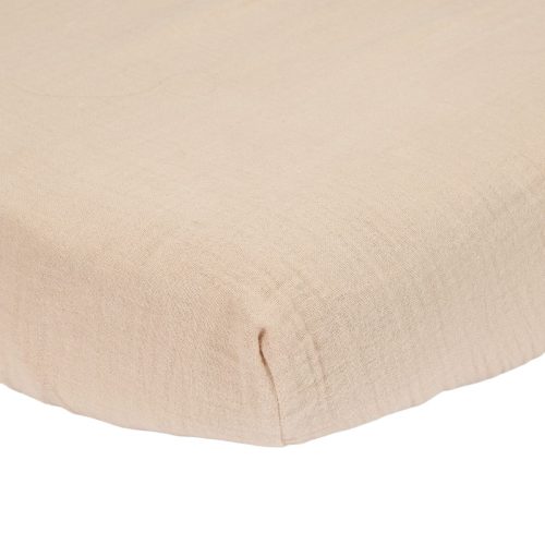 Little Dutch muszlin gumis lepedő 70x140 cm - beige