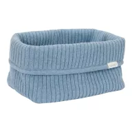   Little Dutch kötött tároló doboz 25x15 cm - Pure Denim Blue