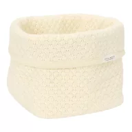   Little Dutch kötött tároló doboz 15x15 cm - Pure Soft White