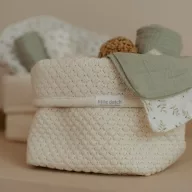   Little Dutch kötött tároló doboz 15x15 cm - Pure Soft White