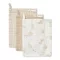 Little Dutch muszlin baba fürdőkesztyű 3 darabos szett Baby Bunny nyuszis, csíkos és beige mintával