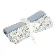   Little Dutch muszlin textilpelenka 70x70 cm 2 db Forest Adventure & Denim Blue