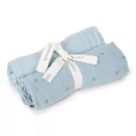 Little Dutch muszlin textilpelenka 70x70 Pure Denim Blue kék színben
