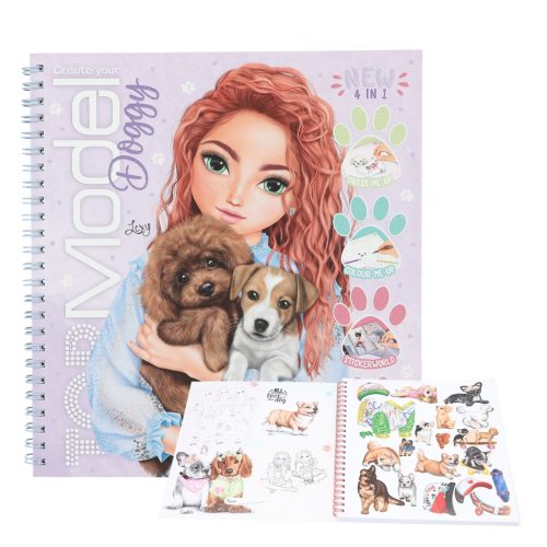 TOPModel Kifestő- és matricás könyv Doggy