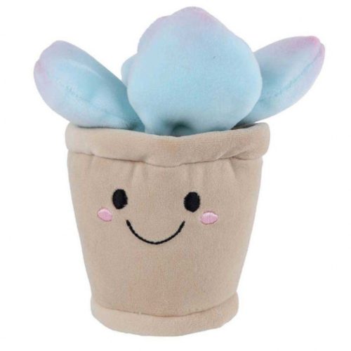 WeBloom plüss virág - Mosolygós pozsgás - Kék - 13cm