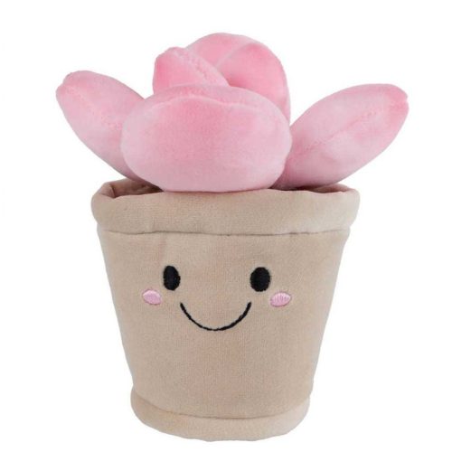 WeBloom plüss virág - Mosolygós pozsgás - Rózsaszín - 13cm