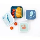 Tutete szafari mintás 3 darabos uzsonnás doboz szett oroszlán, koala és malac mintával