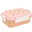 Tutete bento uzsonnás doboz Stripes pink zárt állapotban négy csattal