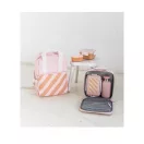 Tutete bento uzsonnás doboz Stripes pink rózsaszín csíkos fedéllel