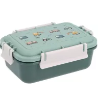 Tutete Munkagépek mintás bento uzsonnás doboz négykapcsos tetővel
