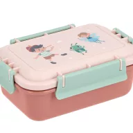 Tutete bento uzsonnás doboz Pinokkió mintás fedéllel és zöld csatokkal