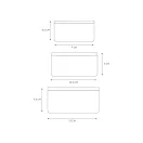 Tutete 3 db-os uzsonnás doboz szett méretrajz és dimenziók