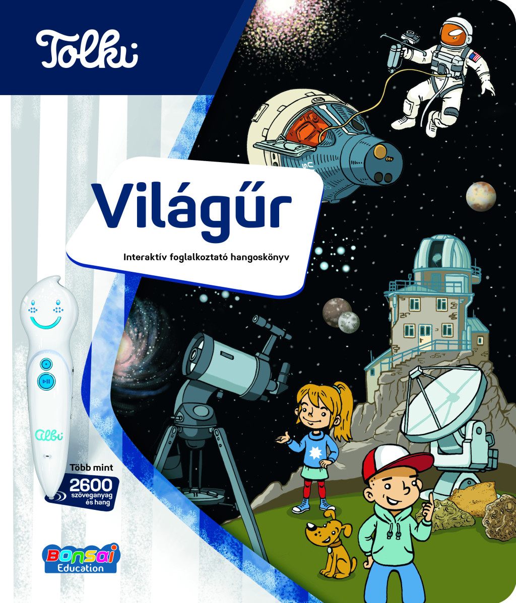 Tolki interaktív hangoskönyv Világűr, keménytáblás gyerekkönyv