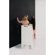   Konyhai fellépő - Montessori tanulótorony extra biztonságos tömörfalú változat - Fehér