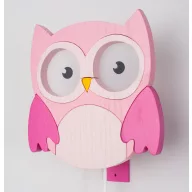 Bagoly pink fali lámpa