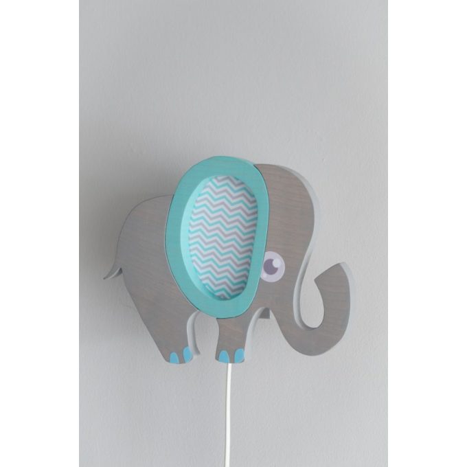 Elefántos türkiz fali lámpa 